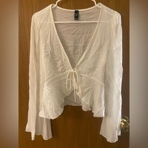 White tie front shirt -M - Windsor